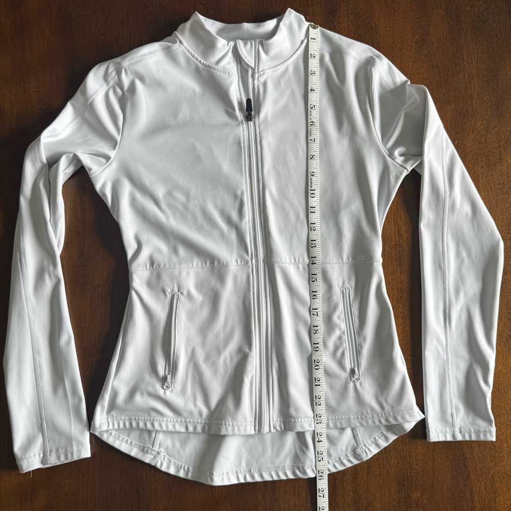 White Performance Zip-Up Jacket - Picture 3 of 8